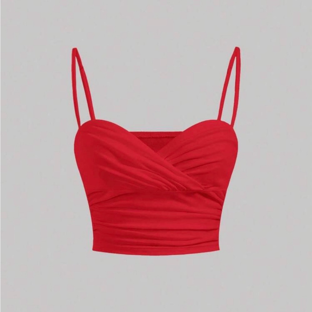 SHEIN Vibrant Red Apparel